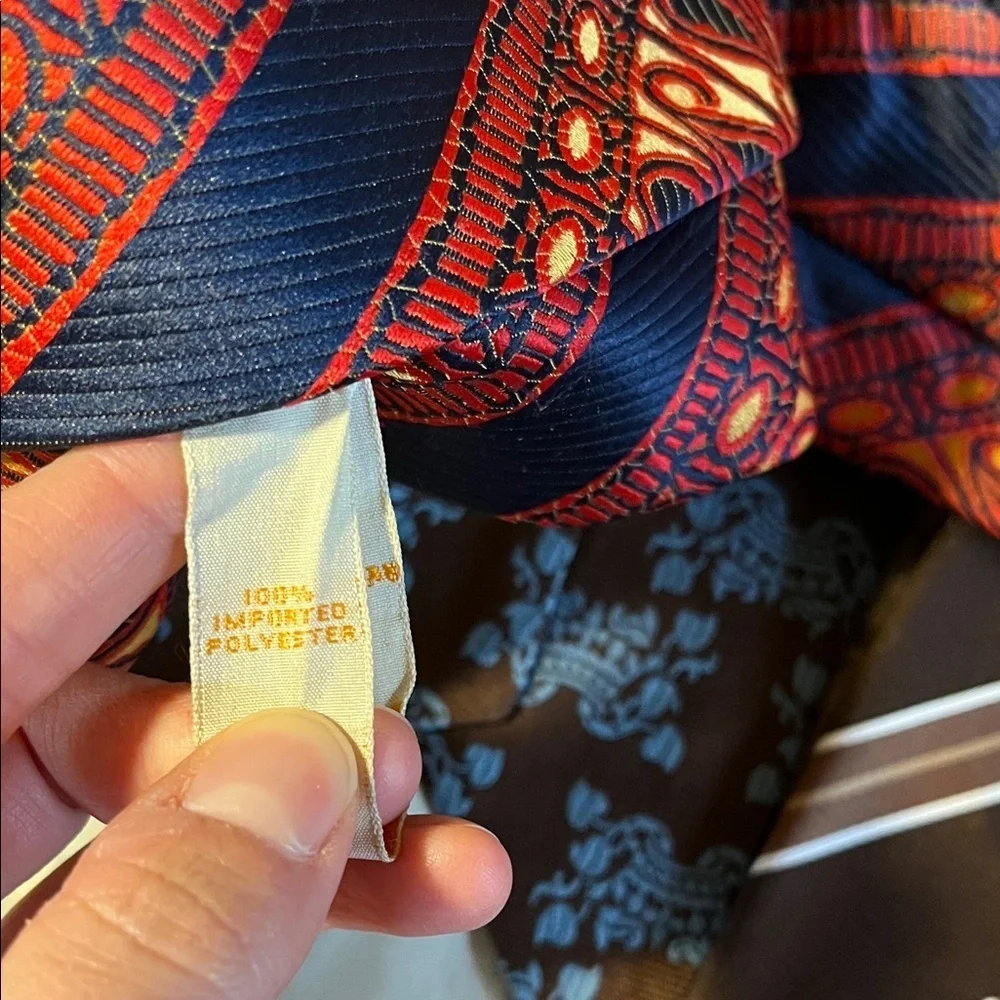 Vintage 70s Men's Tie Collection - Brown, Blue, Orange, Red Colorways - Set of 4